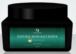 Natural Bath Salt Scrub Enriched with Lemon & Ginger for Balancing Body through Fat Reduction 